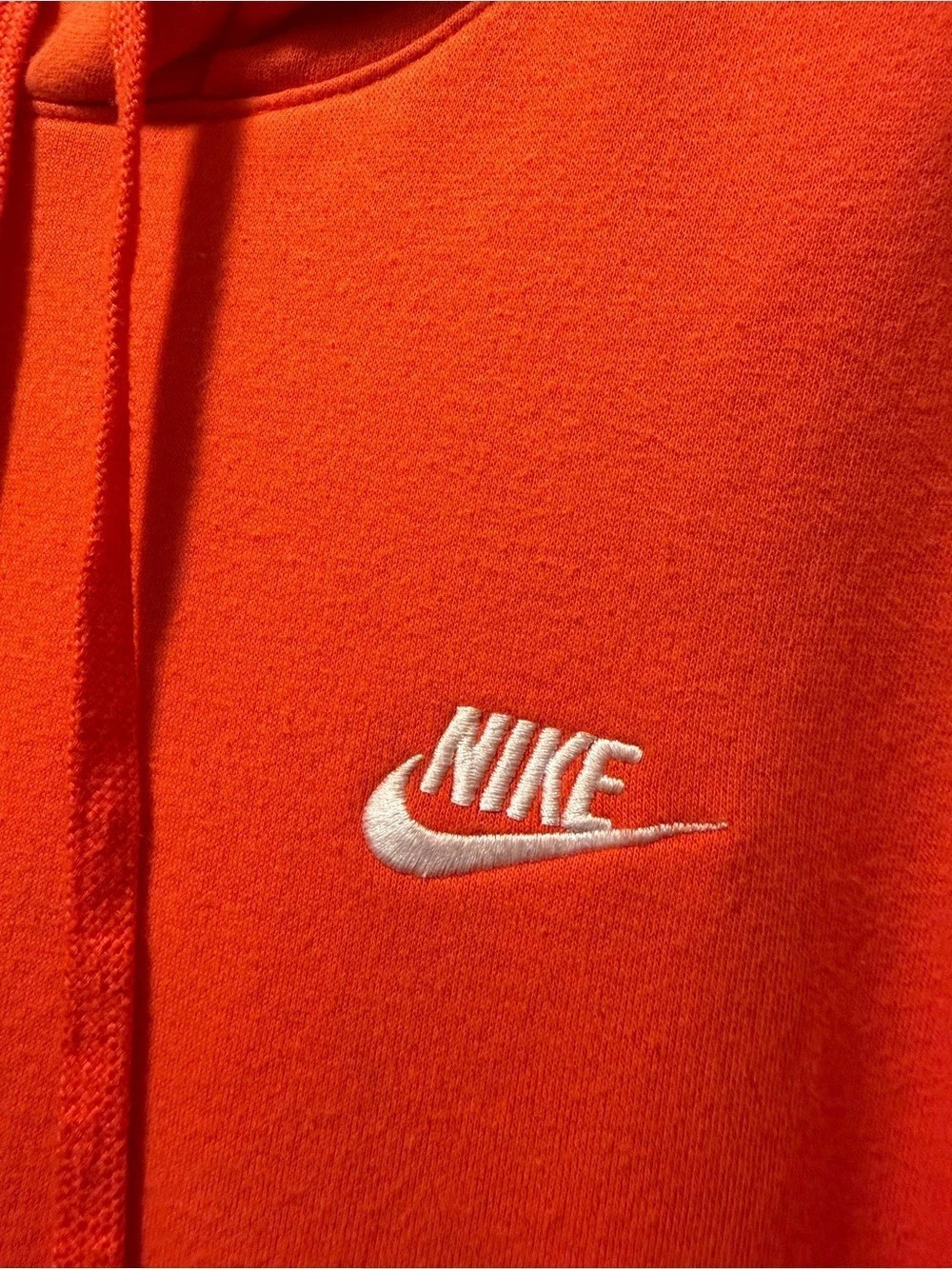 Nike Sportswear Club Fleece Pullover Hoodie Orange Small Men’s - Picture 3 of 6